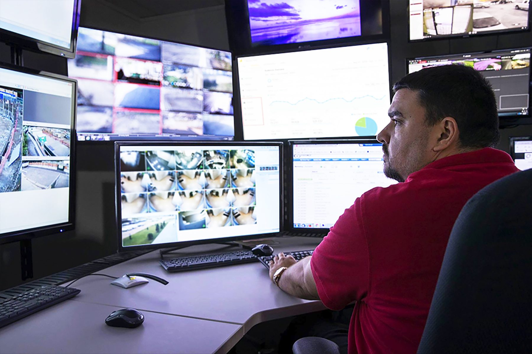 Monitoring specialist at work